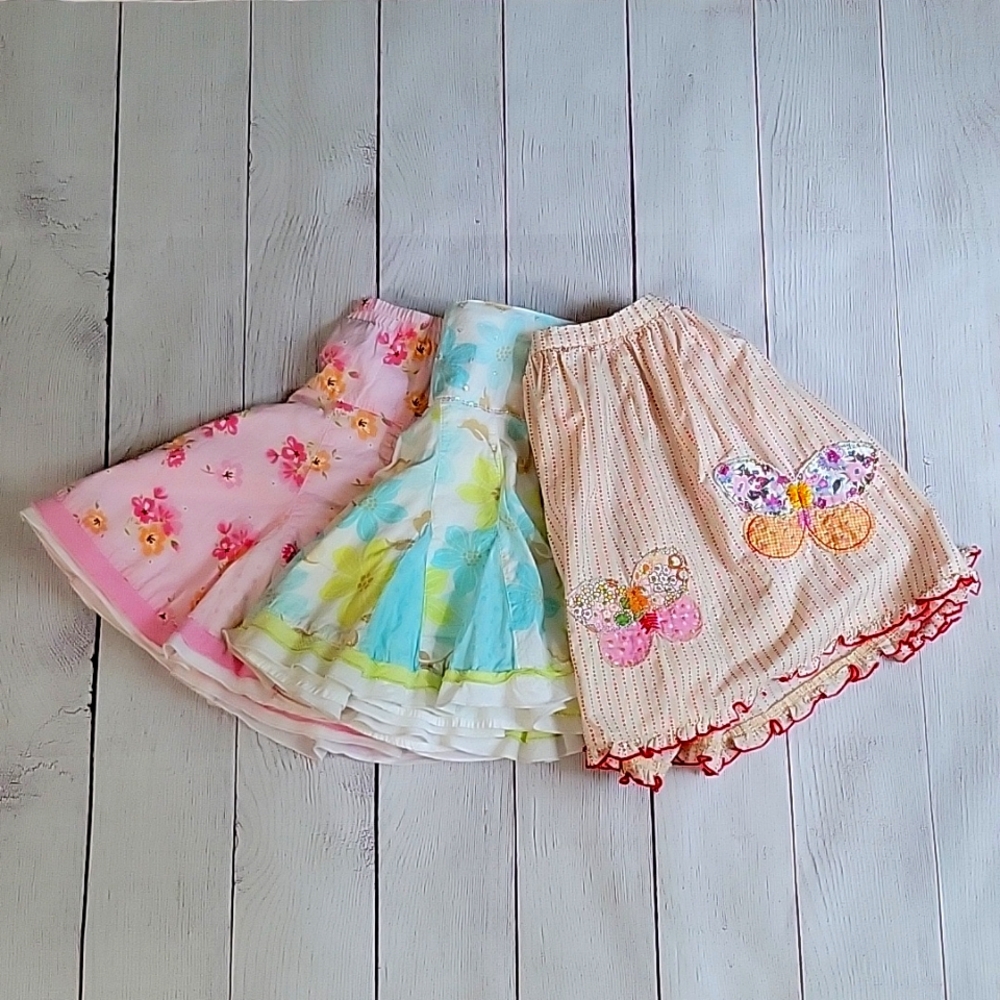 3 Girls' 100% Cotton Skirts - Sonoma | LuLu - sz 6x